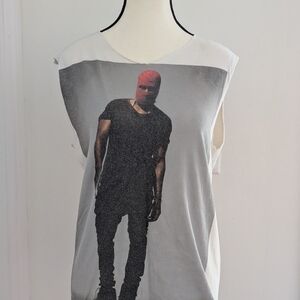 Yeezy Graphic Tank Top - Black and White